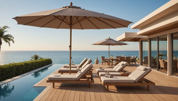 Parasols déportés XXL et voiles d'ombrage résistantes