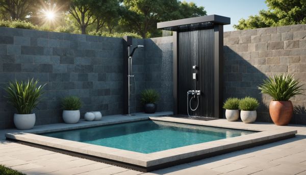 Pourquoi installer une douche solaire près du bassin